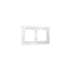 Рамка стеклянная Voltum S70 на 2 поста, (белый, стекло)