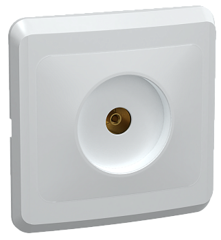 Розетка 1-местная телевизионная РТВ10-ВБ ВЕГА белый IEK