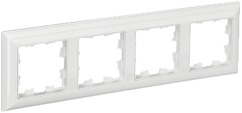 BRITE Рамка 4-мест. РУ-4-Бр бел./бел. IEK