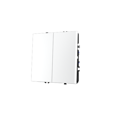 Выключатель встраиваемый Voltum S70 двухклавишный 10А, (белый матовый)