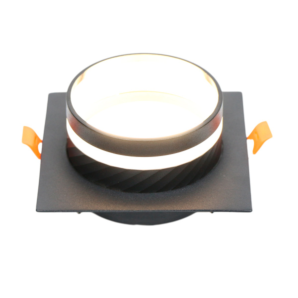 Встраиваемый светильник General GCL-GX53-H38 Кантис Квадратный с боковым рассеивателем Черный General