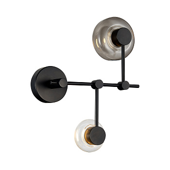 Светильник настенный Черный/Дымчатый, Прозрачный LED 2*3Вт 3000К SL6005.401.02 ST LUCE