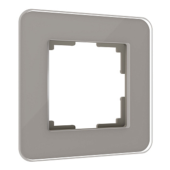 Elite Рамка из стекла на 1 пост дымчатый Werkel