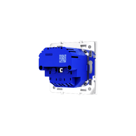 Розетка встраиваемая Voltum S70 с заземлением и защитными шторками, 16А, с USB, A+A, (белый глянцевый)