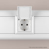 Розетка с крышкой модульная, 2P+E, с з/ш, "Avanti", "Белое облако", 2 модуля DKC
