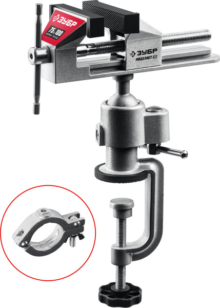 Шарнирно-поворотные тиски МОДЕЛИСТ 75 мм ЗУБР