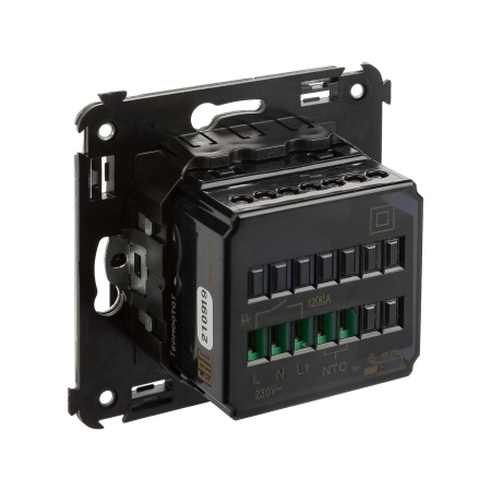 Термостат для теплых полов в стену, "Avanti", "Черный квадрат" DKC