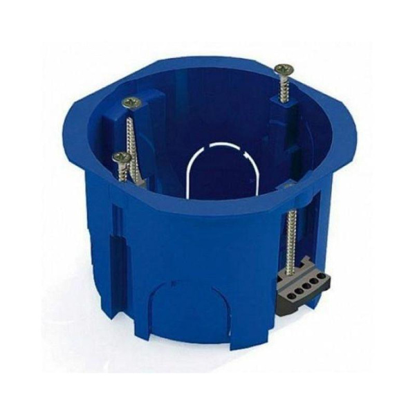 Коробка установочная D65x45мм для скрытого монтажа в полых стенах (с саморезами, с пластик.) CHINT