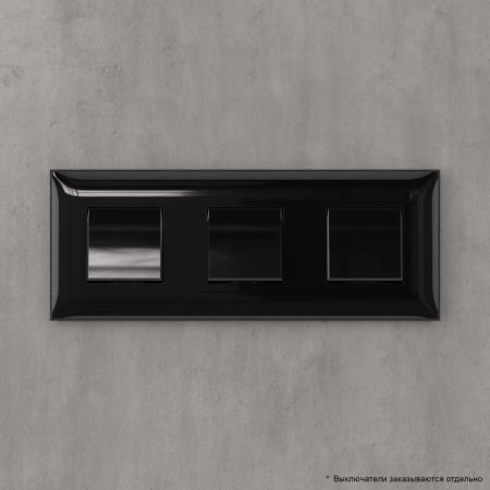 Рамка "Avanti", "Черный квадрат", 3 поста (6 мод.) DKC