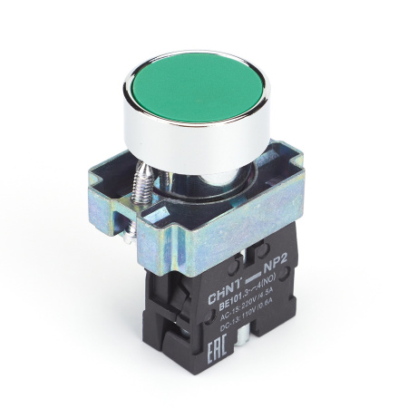 Кнопка управления NP2-BA31 без подсветки зеленая, 1НО, IP40 (R) CHINT