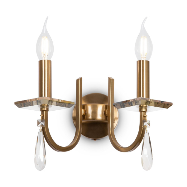 Настенный светильник (бра) 2*E14 40Вт Латунь IP20 Forte FR1006WL-02G Freya