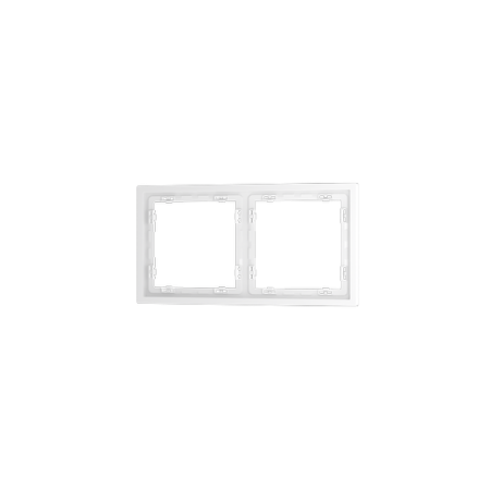 Рамка пластиковая Voltum S70 на 2 поста, (белый глянцевый)