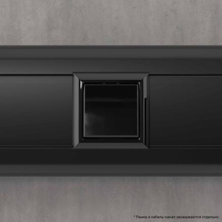 Кнопка одноклавишная модульная, "Avanti", "Черный квадрат", 2 модуля DKC