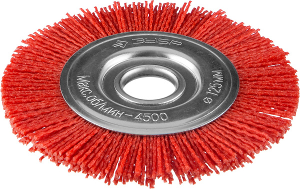 Профессионал. Щетка дисковая для УШМ, нейлоновая проволока с абразивным покрытием, 125х22мм ЗУБР