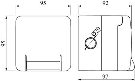 Розетка настенная IP66 с вставленной вилкой DKC