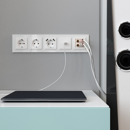 Акустическая розетка (белый) СУ IP20 Werkel