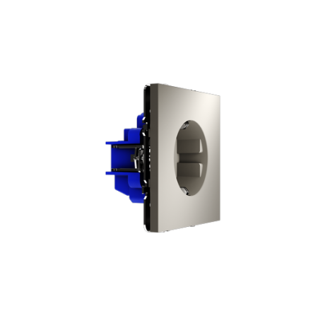 Розетка встраиваемая Voltum S70 с заземлением 16А, (кашемир)