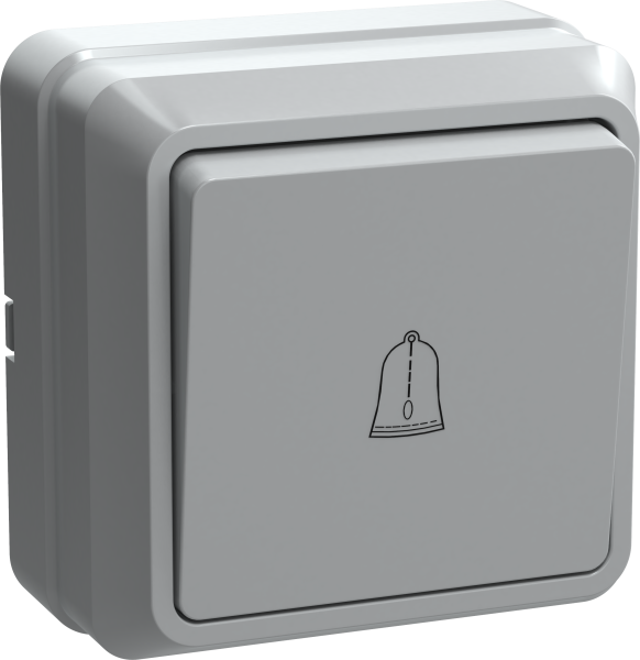 Выключатель 1-клавишный ОУ кнопочный ВСк20-1-0-ОБ 10А ОКТАВА белый IEK