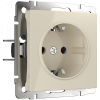 Встраиваемые механизмы Розетка СУ 1 мест. с з/з 16А слоновая кость IP20 Werkel