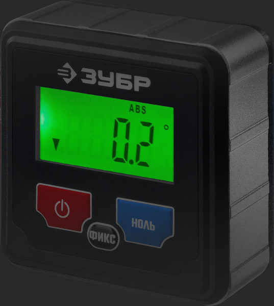 МИКРО уровень-уклономер электронный, Магнитный, Диапазон 4х90°, Точность ±0,1°, 3 кнопки,HOLD,Автоповорот,Подсветка, Профессионал ЗУБР