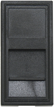 Donel Розетка DEC RJ45 UTP кат.5e, 1мод., черн. матовая (22.5х45мм)