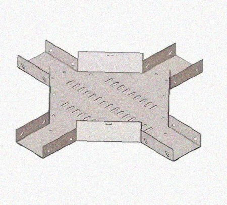 Лоток крестообразный перфорированный КМ 100х50 УХЛ1, оцинкованный лист S1,5