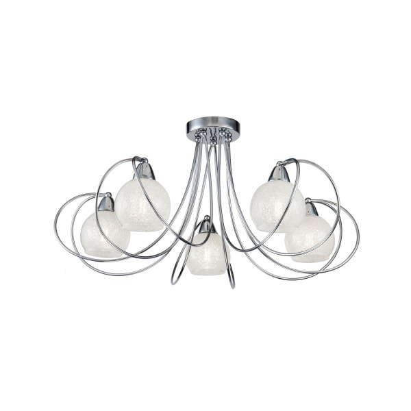 Потолочный светильник 5*E14 40Вт Хром IP20 Dana FR5023CL-05CH Freya