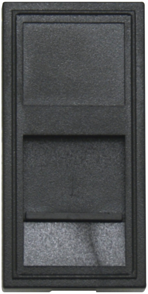 Donel Розетка DEC RJ45 UTP кат.5e, 1мод., черн. матовая (22.5х45мм)