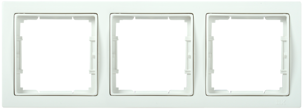 Рамка 3-местная квадратная РУ-3-ББ BOLERO Q1 белый IEK