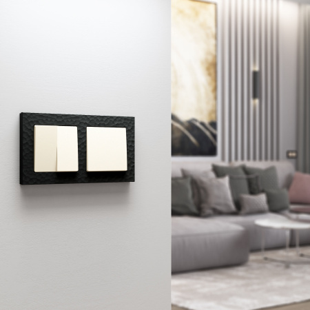 Hammer Рамка универсальная 2 пост . Черный IP20 Werkel