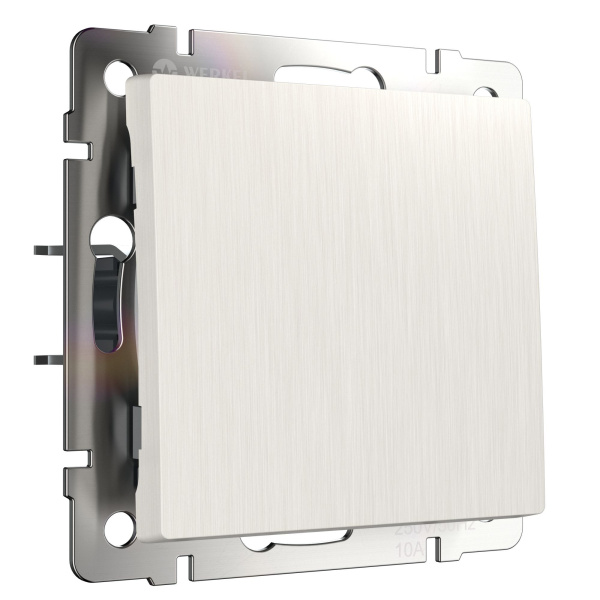 Встраиваемые механизмы Выключатель СУ 1-кл. проходной 10А перламутр рифленый IP20 Werkel