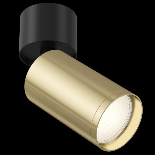 Потолочный светильник 1*GU10 10Вт Черный с Золотом IP20 FOCUS S C050CL-1BG Technical