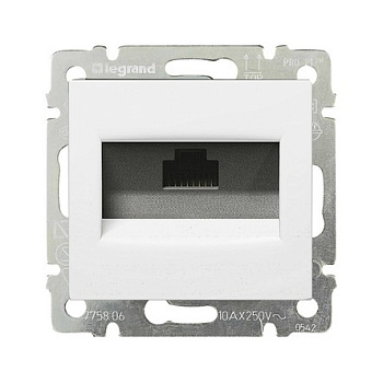 VALENA розетка компьютерная СУ RJ45 10А белый IP20 Legrand