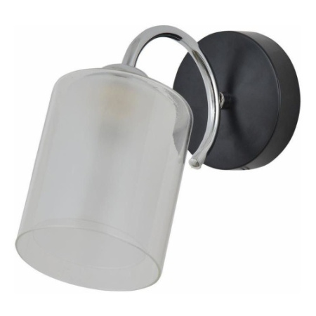 16-40 Светильник декоративный, настенный, "Классик", 1хЕ27, 60Вт, 230В/50Гц, 240х190мм, металлическое основание, стеклянный плафон, хром, к... APEYRON