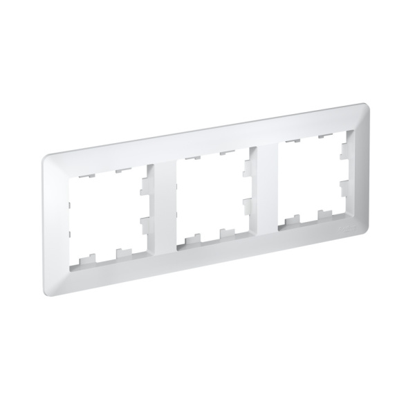 ATLASDESIGN AIR 3-постовая РАМКА, БЕЛЫЙ/дымчатый белый Systeme Electric