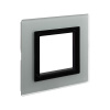 Рамка из натурального стекла, ,"Avanti", светло-серая, 1 пост (2 мод.) DKC