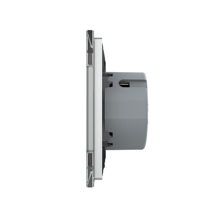 Сенсорный выключатель Quadro 1 клавиша 1 пост Серый Livolo