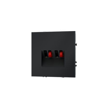 Розетка акустическая встраиваемая Voltum S70 4-местная, (графит)