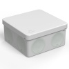 Коробка распределительная 60-0300 для прямого монтажа двухкомпонентная безгалогенная (HF) серый 100х100х50 (66шт/кор) Промрукав