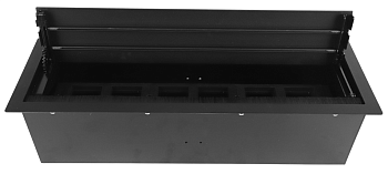 Donel Настольный встраиваемый розеточный блок с откидной крышкой 12 мод. (6 мод. 45х45), черный