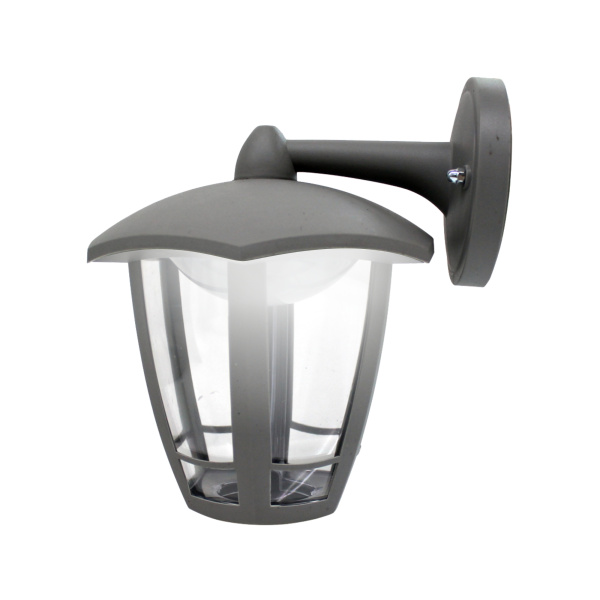 11-193 Св-к садово-парковый, светод-й, наст-й вниз, «Дели 3», 8Вт, 6-ти гран., 720Лм, 6500К, сер APEYRON