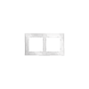 Рамка стеклянная Voltum S70 на 2 поста, (белый, стекло)