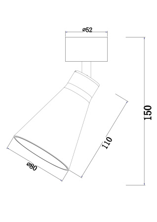 Потолочный светильник 1*GU10 10Вт Черный IP20 Virar C061CL-01B Technical