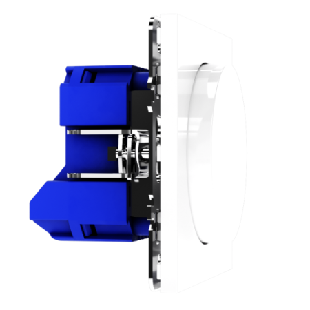 Светорегулятор встраиваемый Voltum S70 поворотно-нажимной 600 Вт, (белый глянцевый)