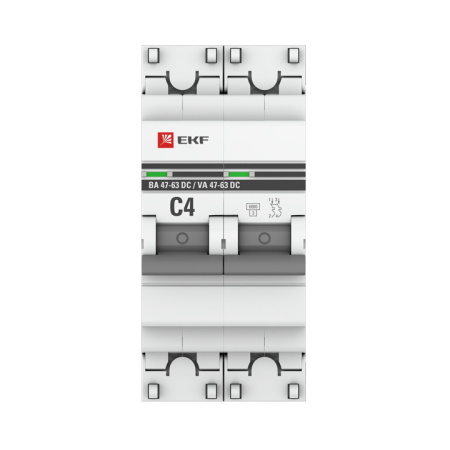 Выключатель автоматический ВА МОД 2П 4А С 6кА ВА 47-63 DC PROxima EKF