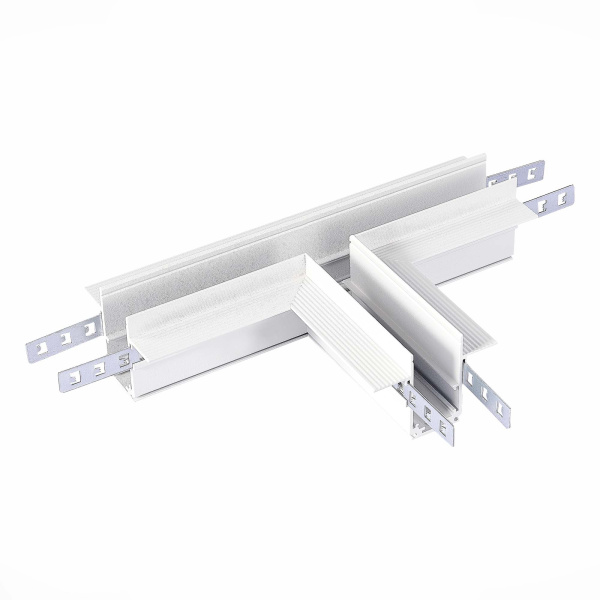 Коннектор T-образный для встраиваемого магнитного шинопровода под ГКЛ 12мм Белый ST007.599.12 ST LUCE