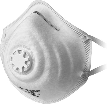 Коническая фильтрующая полумаска ФК-80, класс защиты FFP1, с клапаном выдоха ЗУБР