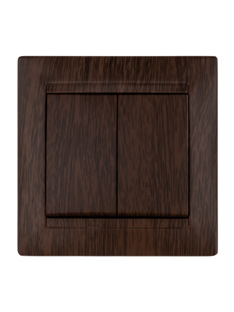 Выключатель 2-х кл. 10А венге "Лама" TDM