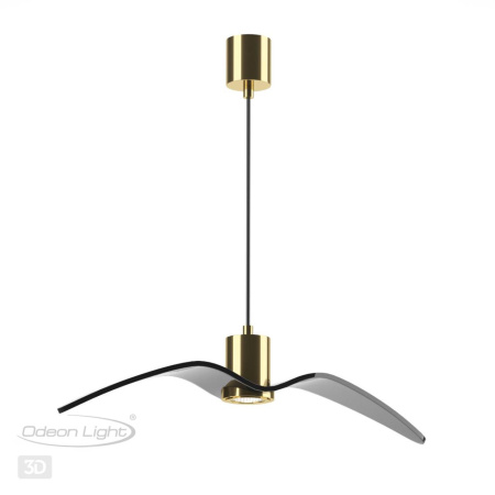 Подвес GU10 1*5W BIRDS чёрный/бронзовый/стекло B ODEON LIGHT