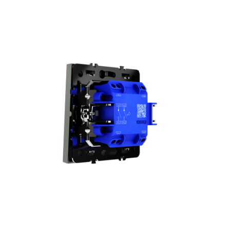 Выключатель с самовозвратом встраиваемый Voltum S70 двухклавишный 10А, (титан)